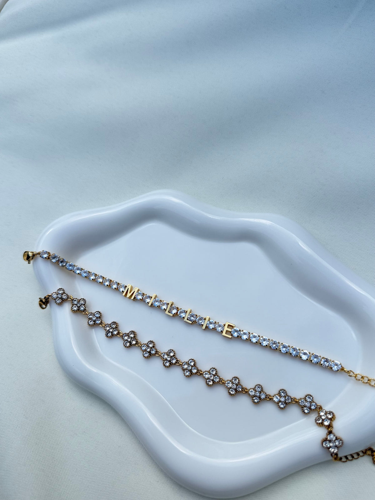 Bespoke Name Tennis Bracelet - Silver & Gold