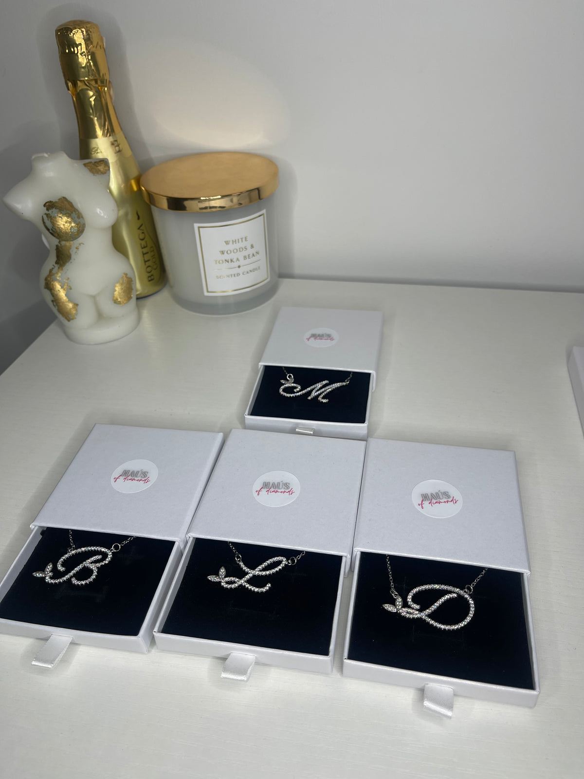 Bespoke Angel Initial Necklace